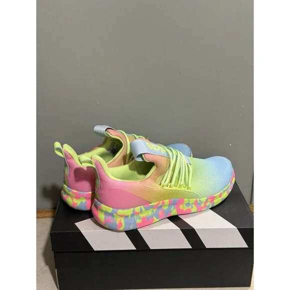 New Adidas Big Kids Girls SZ 7 Lite Racer Adapt 7.0 Running Gym Slip On Shoes - Picture 2 of 15